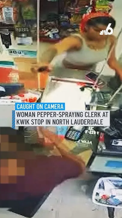 Video shows woman pepper-spraying clerk at Kwik Stop in North Lauderdale (Video)
