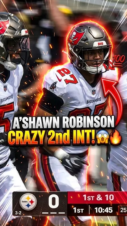 A'Shawn Robinson's 2nd INT of the season is CRAZY  #Buccaneers #Bucs #NFL #Shorts #Highlights (Video)
