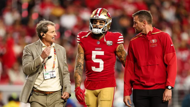 49ers WR Mike Evans Departs Early vs. Commanders Due To Achilles Injury, Ruled Out