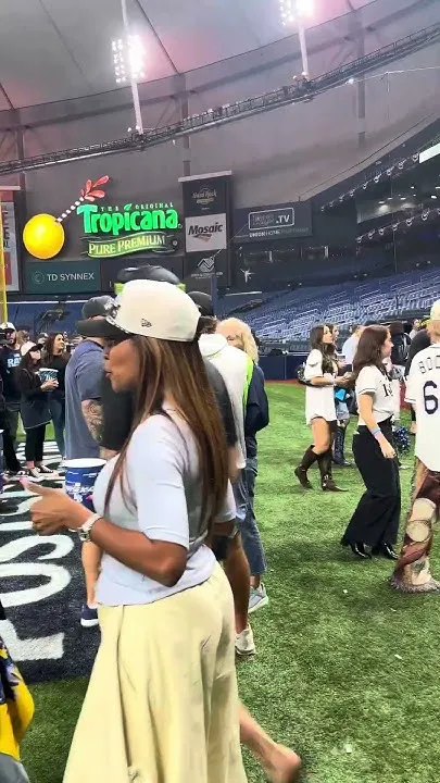 Rays players, coaches, staff, family and friends take field (Video)