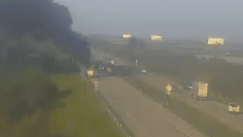 Vehicle fire closes all southbound lanes on Florida's Turnpike in St. Lucie County
