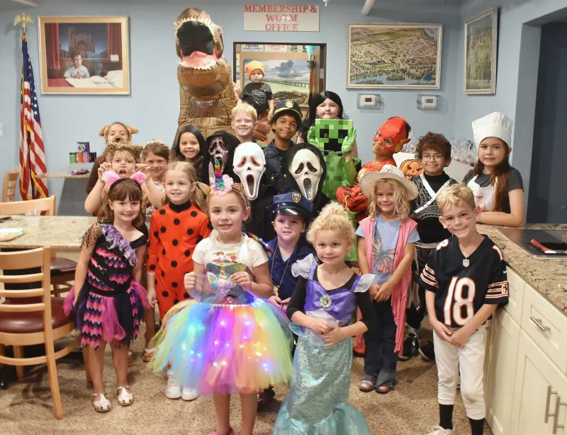 Moose lodge throws children's Halloween party