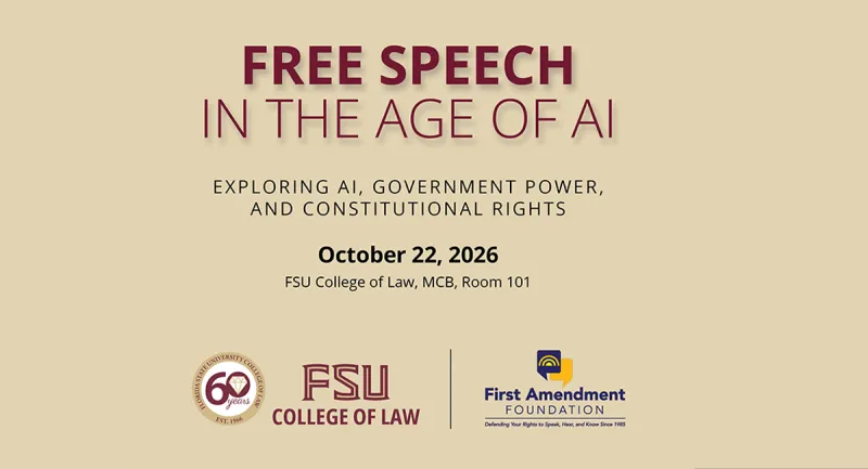 FSU Law to examine free speech in the age of AI