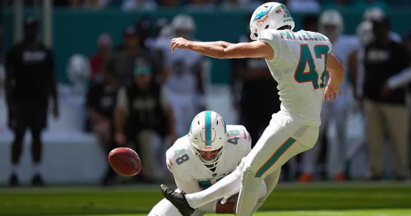 Dolphins release kicker Riley Patterson, add Zane Gonzalez to practice squad