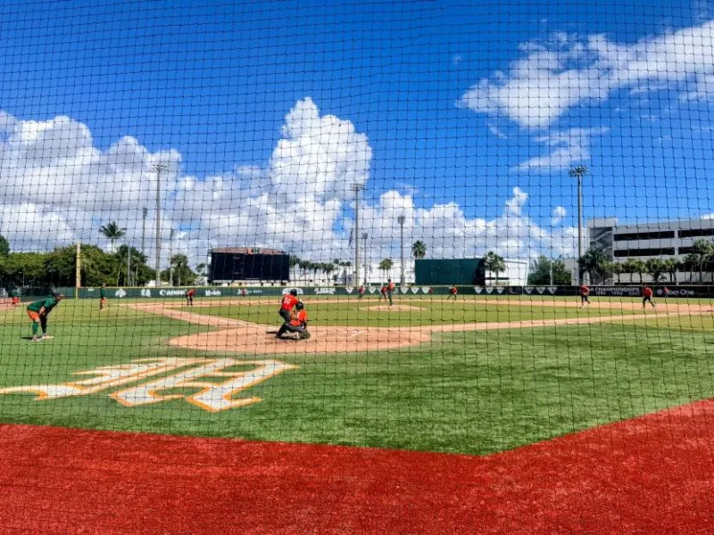 Dawson Harmon highlighted Thursday's scrimmage by clearing the left-field fence and landing on the soccer field.