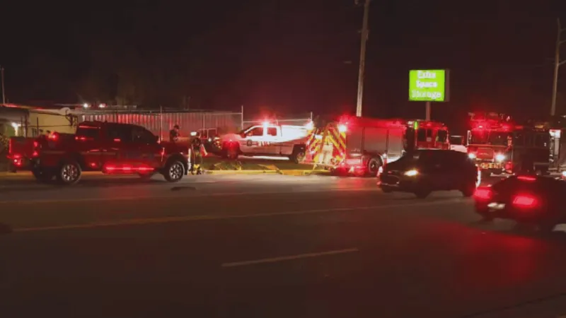 Fire rips through Pensacola storage facility on Michigan Avenue