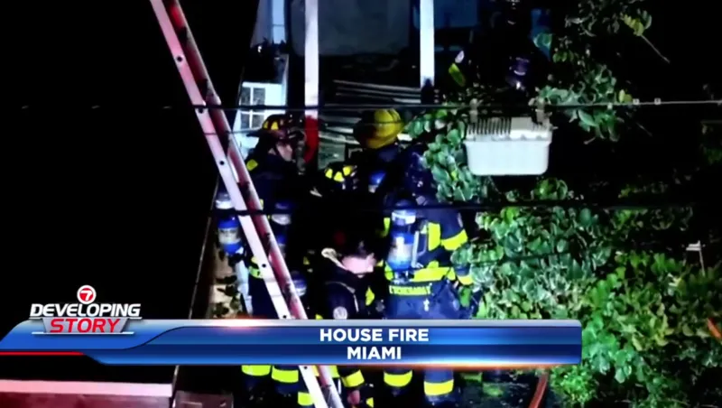 Elderly woman, 3 others displaced and pet cat killed after fire ignites in Miami duplex