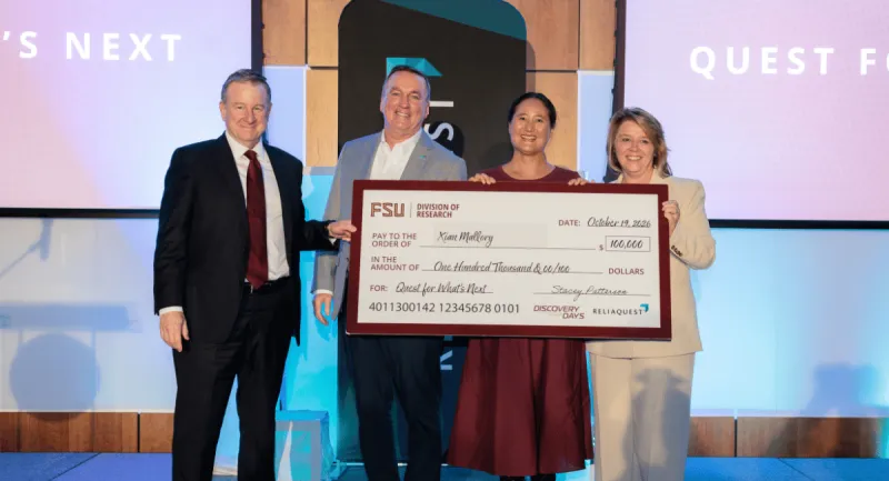 Florida State University computer scientist wins $100,000 grand prize at Discovery Days event