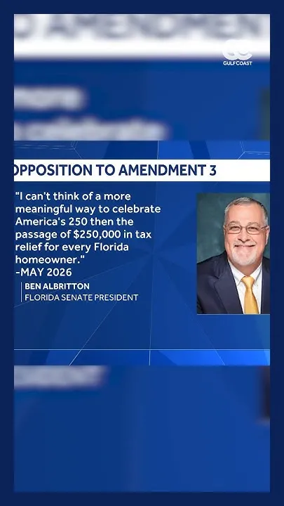 Florida leaders split over Amendment 3 as $250,000 homestead exemption heads to November vote (Video)