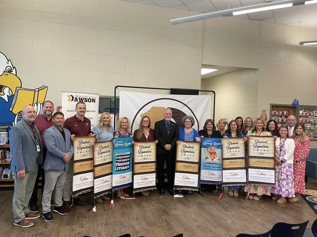 State Superintendent presents Dawson County Schools with these award