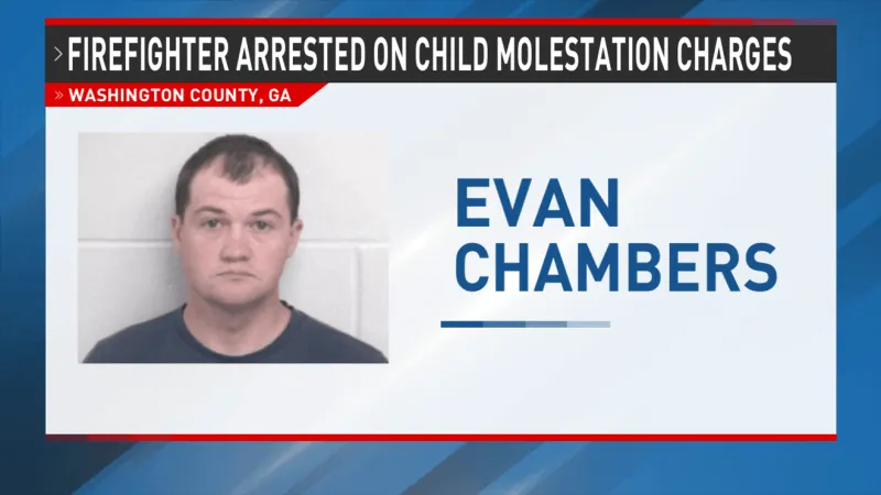 2022 Sandersville firefighter of the year arrested Monday for child molestation and rape