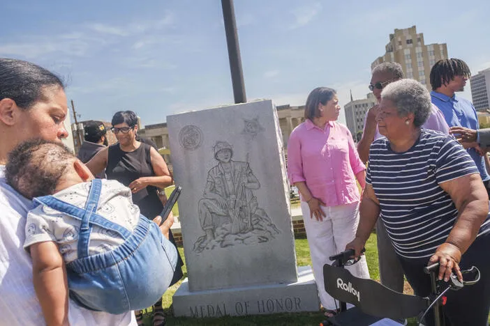 Ahead of Memorial Day, re-dedication of a memorial for Macon's Medal of Honor Marine