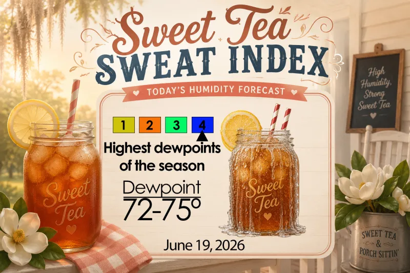 Central Georgia Sweet Tea Sweat Index