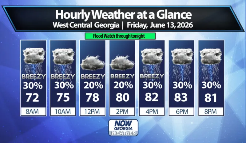 West Georgia Daily Forecast