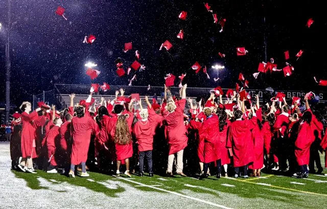 Social Circle Class of 2026 graduates under the Friday night lights