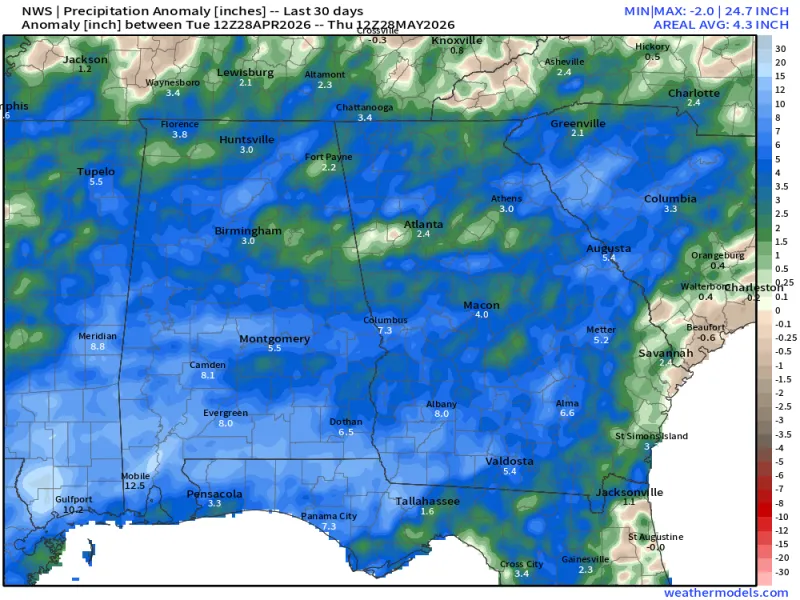 Rain brings drought improvement to Georgia