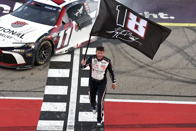 NASCAR: Denny Hamlin wins in back-to-back weeks with strong finish in Michigan