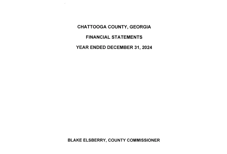 Chattooga County 2024 Audit