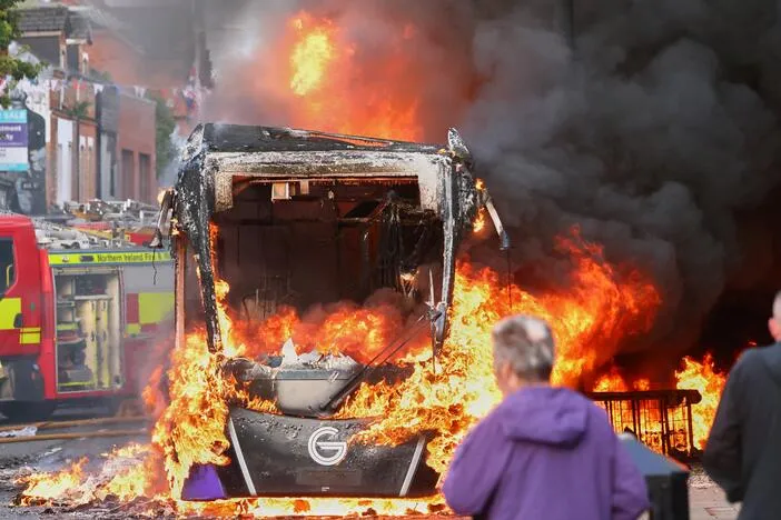 U.K. leaders call for calm as protests break out after Belfast street stabbing