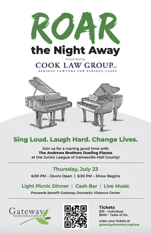Gateway Domestic Violence Center to host dueling pianos fundraiser in Gainesville next month
