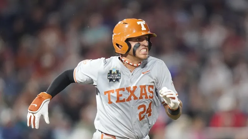 Texas' Adrian Rodriguez becomes 3rd player in CWS history to hit for cycle in 14-2 rout of Alabama