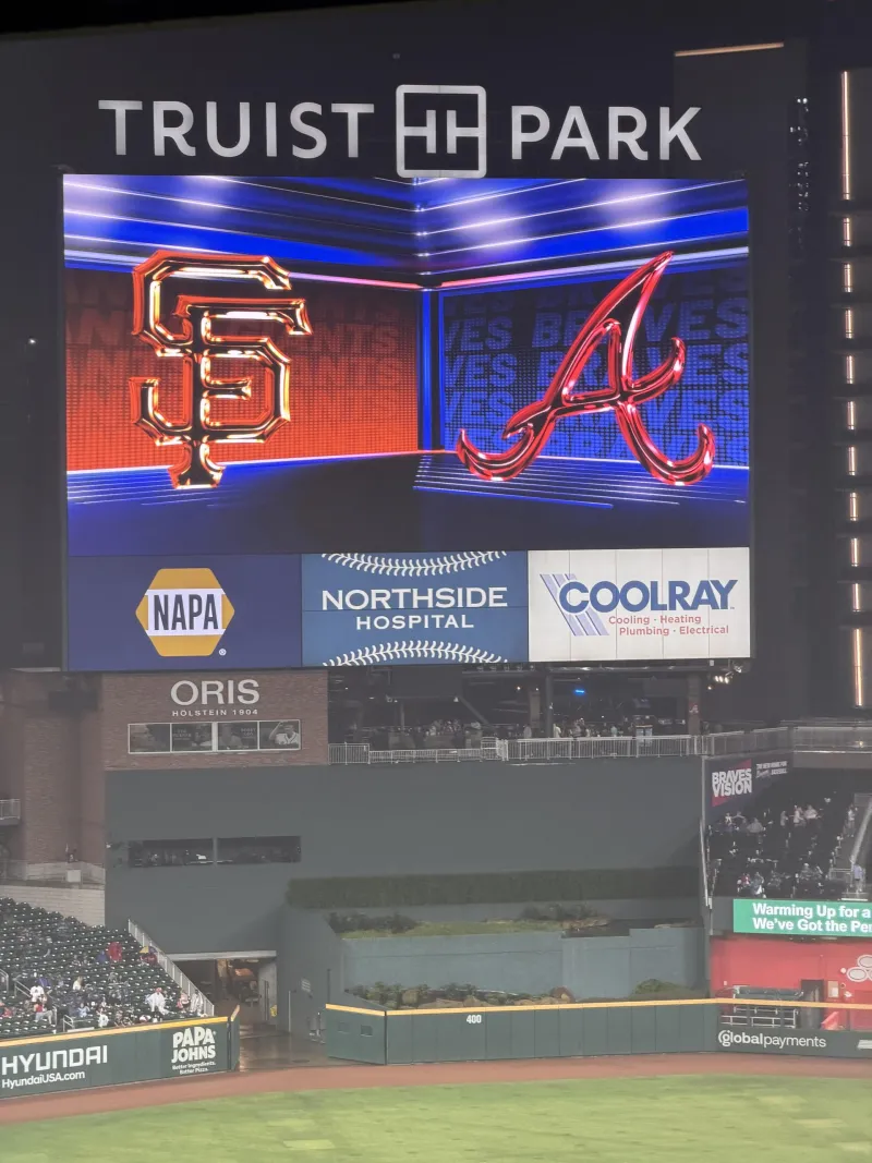 Atlanta Braves game with SF Giants suspended due to rain, resumes Thursday