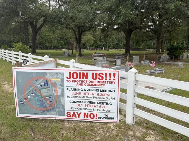 Bryan County residents urge officials to deny rezoning request for Burnt Church Cemetery area