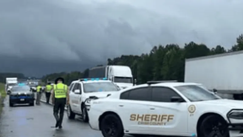 Investigation underway for I-75 crash in Crisp County involving semis and a passenger car