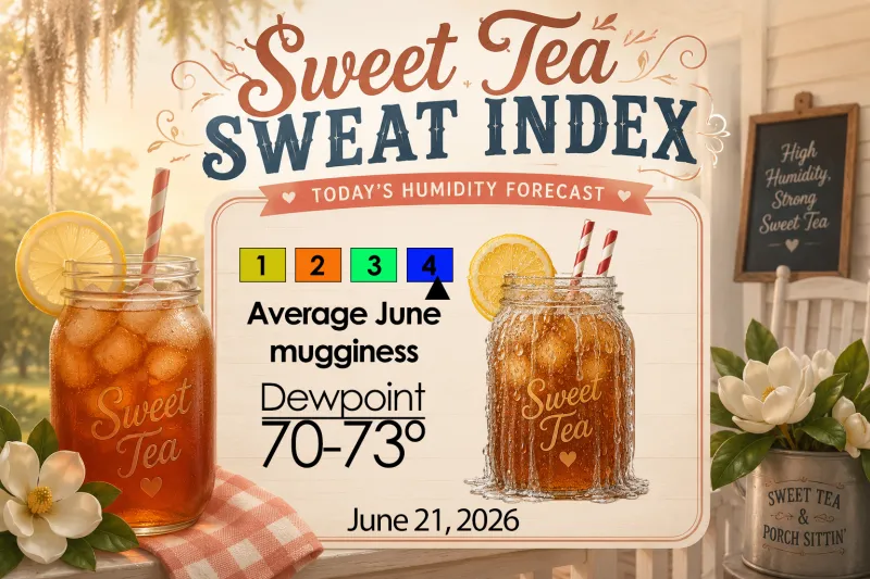 Central Georgia Sweet Tea Sweat Index