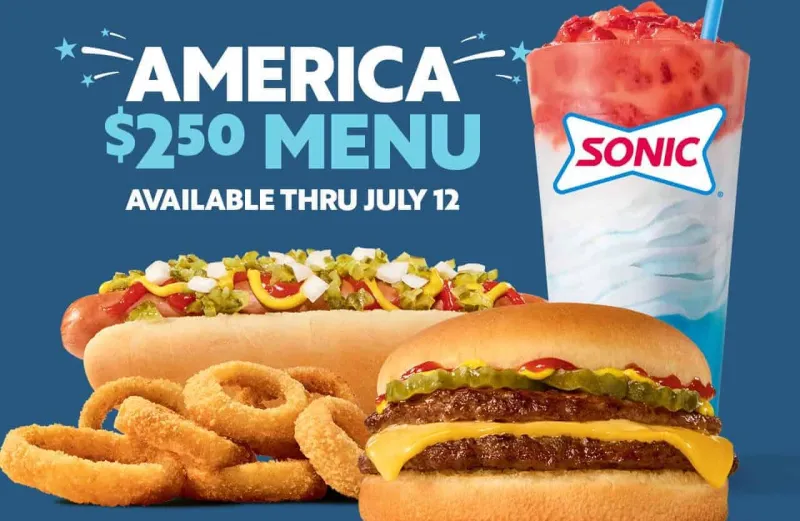 Sonic celebrates America's 250th with a $2.50 value menu for limited time