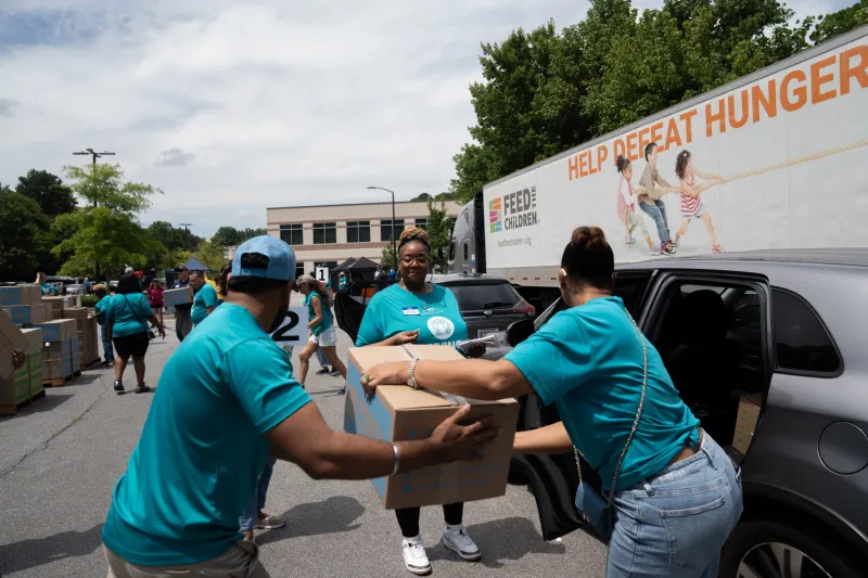 Americold and Feed the Children support 400 families with free food, personal items