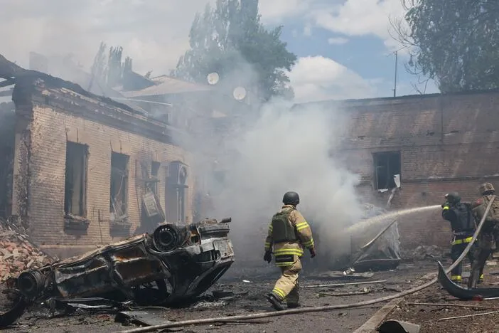 Ukraine unleashes one of its heaviest drone bombardments, as Russia strikes Ukraine