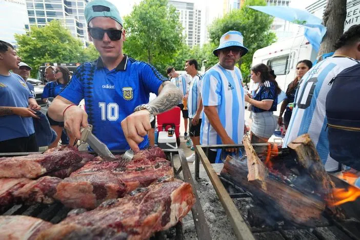 There's a beef about beef at the World Cup, as Argentina fans pour into Texas