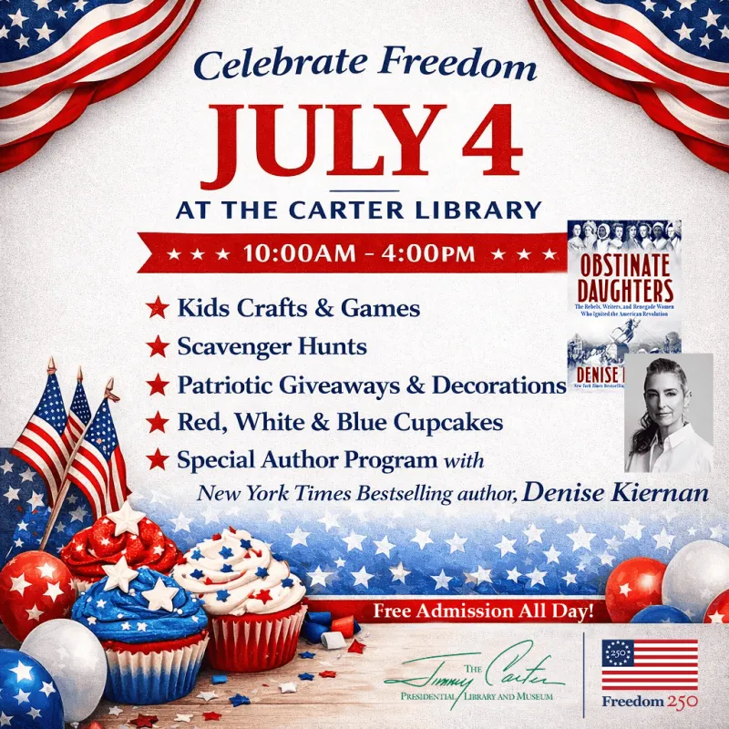 Jimmy Carter Library & Museum: Free admission on July 4th, plus kids activities, snacks, more