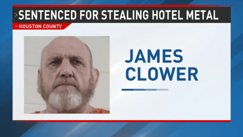 Warner Robins man sentenced to 10 years for cutting metal from hotel rooms