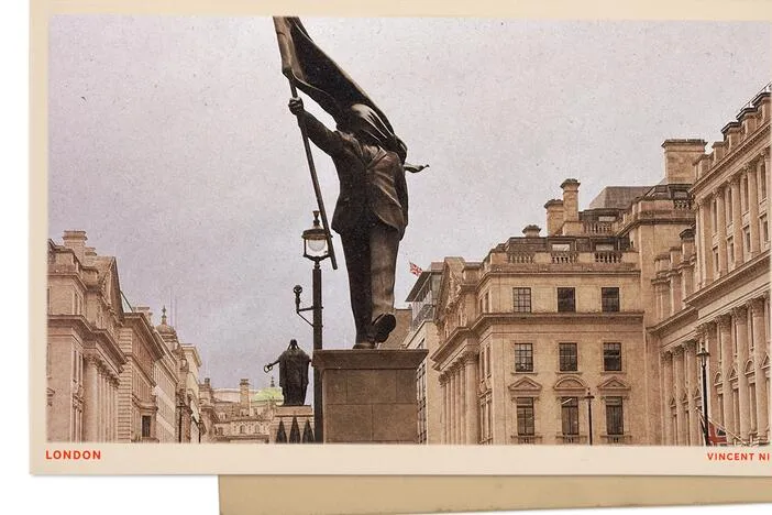 Greetings from London, where Banksy's flag man is a warning cry