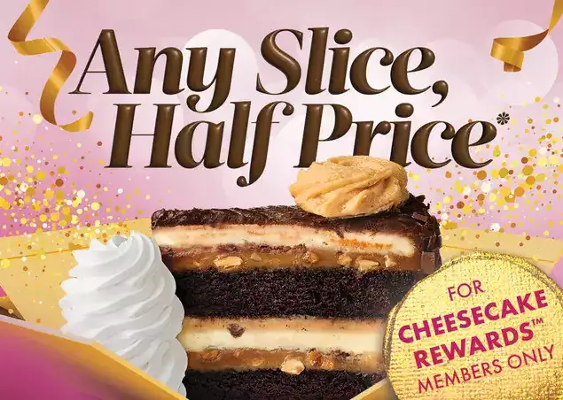 National Cheesecake Day: Enjoy half-price slices at The Cheesecake Factory on July 30th