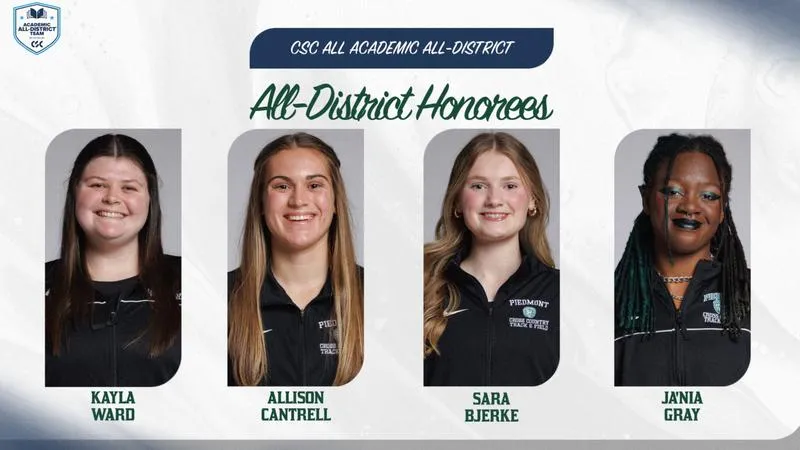 Piedmont Sees Four from Women's Track and Field and Cross Country Make CSC Academic All-District Honors List