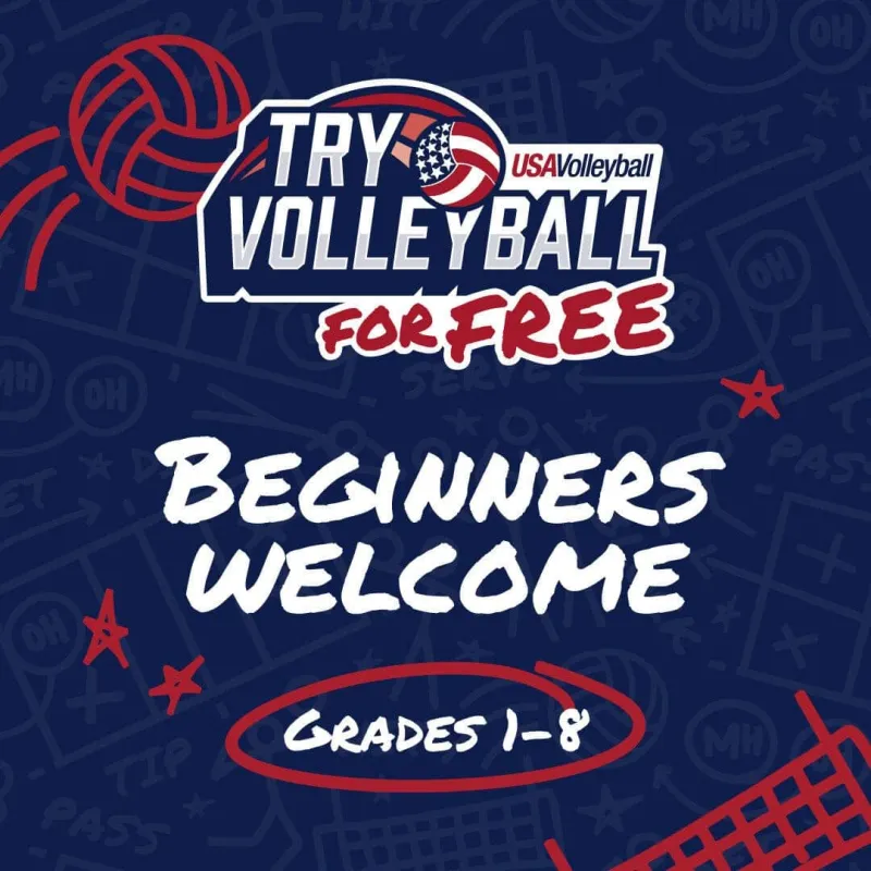 Kids can try volleyball for FREE through the USA Volleyball national program
