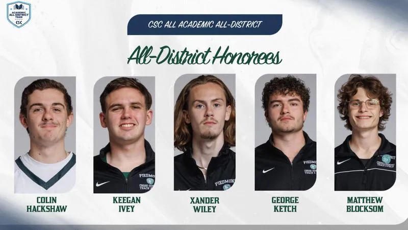 Men's Track and Field and Cross Country Put Five on CSC Academic All-District List