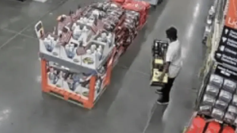 Bibb authorities search for Home Depot shoplifter caught stealing power tools on camera