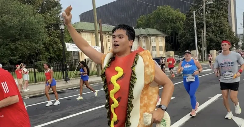 A runner's 2026 Peachtree Road Race hot dog challenge could become an annual tradition