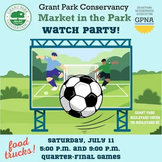 World Cup Watch Party & food trucks at Grant Park this Saturday