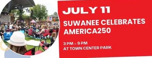 Suwanee's America 250 Celebration is happening at the Town Center on Saturday