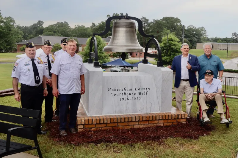 Historic courthouse bell unveiled as Habersham marks America 250