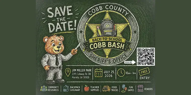 Cobb Sheriff's Office hosts a Back-to-School Bash with FREE school supplies on July 25th
