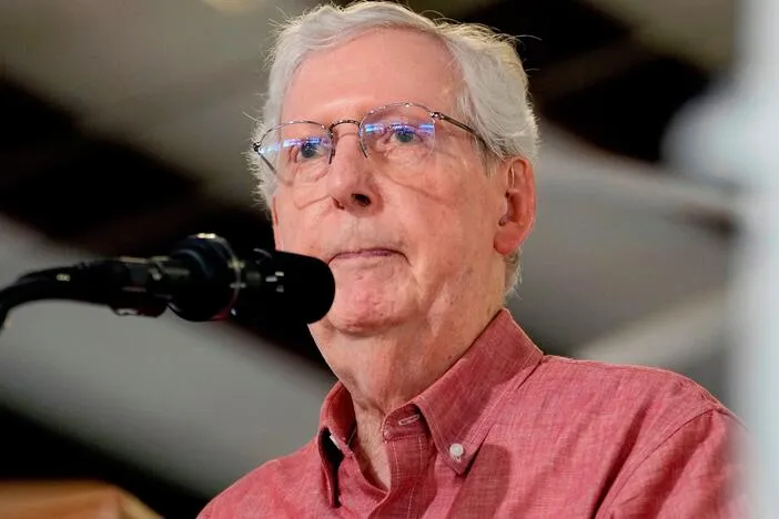 McConnell says a fall led to his hospitalization, breaking weeks of silence
