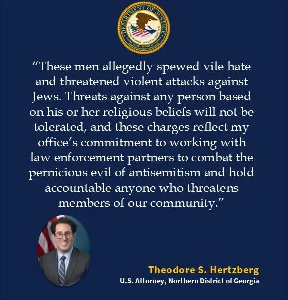 Antisemitic Threats Result in Four Federal Prosecutions by Atlanta-Based U.S. Attorney's Office