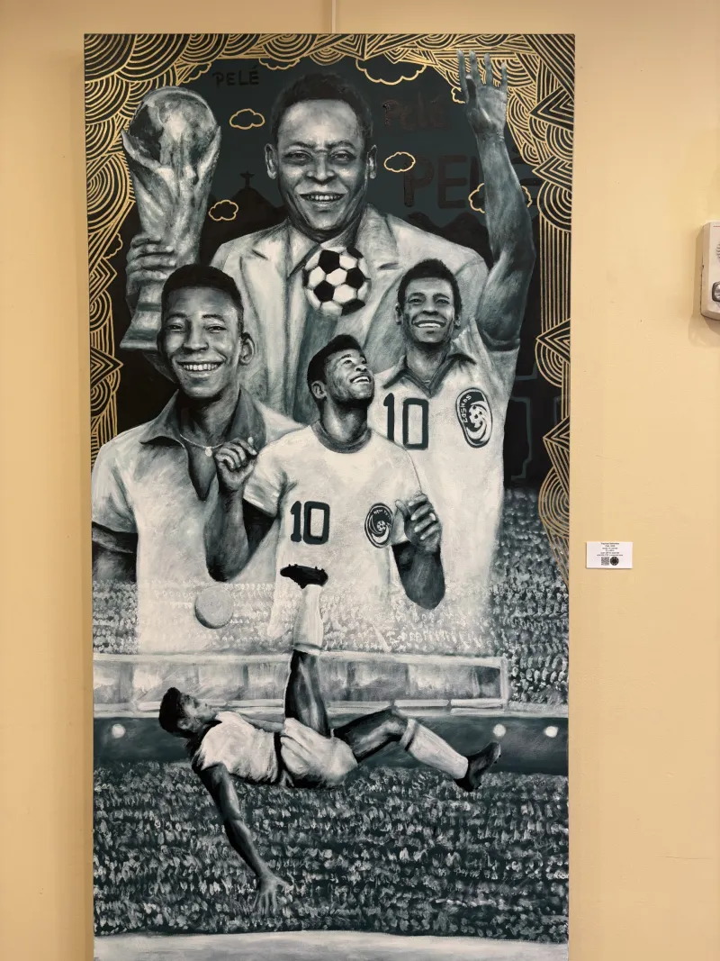 The Sun ATL, Rialto Center partnership brings Bahindwa's World Cup-inspired paintings downtown