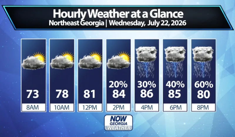 Northeast Georgia Daily Forecast